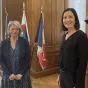 Brigitte Bourguignon, ministre déléguée à l'Autonomie et Florence Dabin, présidente du département de Maine-et-Loire © @BrigBourguignon