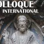Affiche du colloque sur le portail de la cathédrale d'Angers