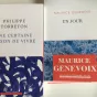 "Un jour" de Maurice Genevoix et "Une certaine raison de vivre" de Philippe Torreton