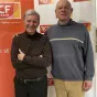 Billy Eidi et Eric Rouyer dans le studio de RCF Isère