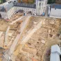 Vue générale du chantier vers l'est à la fin du premier décapage. Crédit photo : Joël David et Olivier Deneux- INRAP