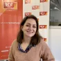 Aline Piboule dans les studios de RCF Isère - Janvier 2022