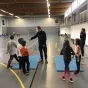 Séance d'entraînement à la Halle des sports de Pérignat pour les jeunes de l'ASM athlétisme
