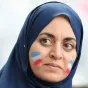 Une supporter de l'équipe de France à la finale de l'Euro 2016 au Stade de France, Saint-Denis, le 10/07/2016 ©PATRIK STOLLARZ / AFP