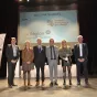 Soirée des champions CDOS, Franck RIGON, président avec Chloé JACQUET, médaillée olympique d'Argent en rugby à 7, et des partenaires
