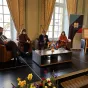 François GROSDIDIER, Maire de Metz et Président de l’Eurométropole de Metz, entouré de Lydie POLFER, Bourgmestre de la Ville de Luxembourg, d’Uwe CONRADT, Maire de Sarrebrück, et d’Elvira GARBES, Adjointe au Maire de Trèves