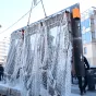 L'installation du filet dans le Vieux-Port. DR