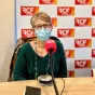 Manuèle Derolez au micro de la Matinale