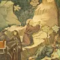 Saint François d'Assise fait jaillir l'eau de la montagne, fresque de Giotto, basilique Saint-François d’Assise en Ombrie (Italie) ©Wikimédia commons