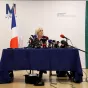 Conférence de presse de Marine Le Pen le 12/04/2022 à Vernon, Normandie ©Thomas SAMSON / AFP