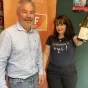 Les vignerons dans la ville à Chinon