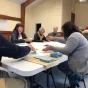 Le dépouillement au bureau de vote de Cazats en sud Gironde