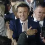 Emmanuel Macron après l'annonce de sa victoire le 24/04/2022 à Paris ©Ludovic MARIN / AFP