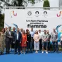 Signature de la convention entre le département des Alpes-Maritimes et le comité d'organisation des JO 2024 dans les jardins du département à Nice. Présence de champions olympiques et paralympiques. Photo : département des Alpes-Maritimes