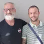 Tino Ory (à droite) et Karel Yvon (Pdt du Boxing Club Angers Saint-Aubin) © RCF Anjou