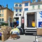 Camion broyeur et articles de contrefaçon à Cannes - Photo : RCF Nice Côte d'Azur 