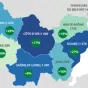 Nombre de créations d’entreprises par département et évolution 2019/2021 en Bourgogne-Franche-Comté