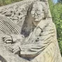 statue Olivier Messiaen, organiste compositeur, par Josef Pyrz, 1996, Neuvy-sur-Barangeon. © D.R.