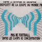 Affiche du comité de pour le boycott de l'organisation par l'Argentine de la Coupe du monde de football (COBA) ©wikimediacommons