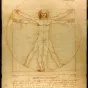 La citation du philosophe grec Protagoras, « L'homme est la mesure de toutes choses », et l'Homme de Vitruve, dessin de Léonard de Vinci (fin xve), sont les symboles les plus connus de la pensée humaniste. ©wikimediacommons