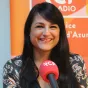 Christelle D'Intorni dans le studio de RCF Nice Côte d'Azur - Photo RCF Stèvelan C-G