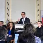 Le maire de Bordeaux Pierre Hurmic a adressé ses vœux à la presse ce jeudi 12 janvier 2023 ©Clément Guerre.