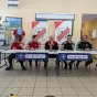Joueurs, entraineurs et dirigeants du FC Chamalières en conférence de presse