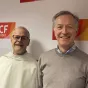 le frère Philippe Verdin et Arnaud Wallaert