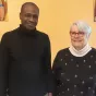 Timothée Kassogué partenaire du CCFD-Terre solidaire et Brigitte Steck, de la délégation diocésaine du Havre 