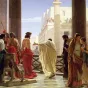 Ecce homo (Voici l'homme !), tableau d'Antonio Ciseri montrant Ponce Pilate présentant Jésus de Nazareth aux habitants de Jérusalem. © Wikipedia.