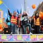 Les représentants de l'intersyndicale en plein discours à Nice - RCF - 15 mars 2023