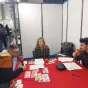 Hadrien Barrau entouré d'Aurélie Faye (DRH de Picture organic clothing) et Gabriel Mosnier