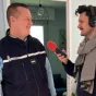 L'adjudant-chef Jean-Vincent Huleux au micro d'Hadrien Barrau 