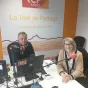 L'autrice Véornique Chauvy aux côtés de Laurent Sciauvau