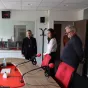 Mgr Jean-Pierre Vuillemin en visite dans les studios de RCf Sarthe © Diocèse du Mans