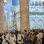 Messe de la résurrection au Saint Sépulcre à Jérusalem le 8 avril 2023