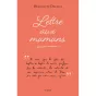 lettre aux mamans de B. Dlelis