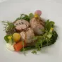 Rable de lapin farçi aux morilles sauce au riesling