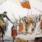 La barricade de la place Blanche défendue par des femmes, lithographie d'Hector Moloch ©Wikimédia commons