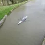 Christophe Gruault lors de son entraînement en avil sur le canal latéral à la Loire © RCF - Guillaume Martin-Deguéret.