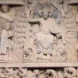 Le tympan de l'abbatiale Sainte-Foy de Conques ©Wikimédia commons