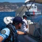 Un contrôle de bateau au large de Beaulieu-sur-mer dans les Alpes-Maritimes - Alejandro Martinez Gonzalez / Collectif DR.