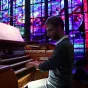 Damien Leurquin à l'orgue Haupt de l'église Saint-Martin à Arlon