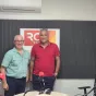 Bernard Casoni au micro de Franck Grison
