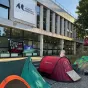 Des tentes ce lundi 25 septembre 2023 devant l'université Bordeaux Montaigne pour protester contre la précarité étudiante ©UE.