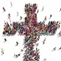 Foule formant une croix ©2019 SEDICOM