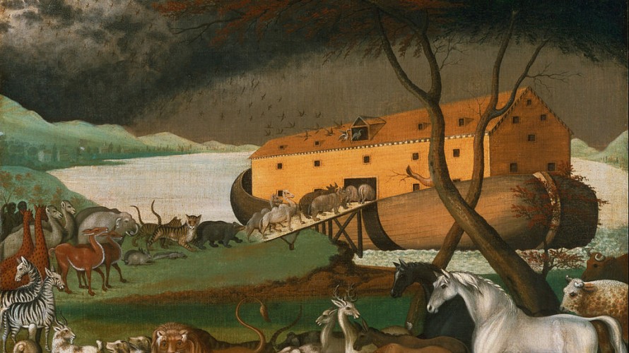Wikipedia- L'Arche de Noé. Tableau d'Edward Hicks (1846).