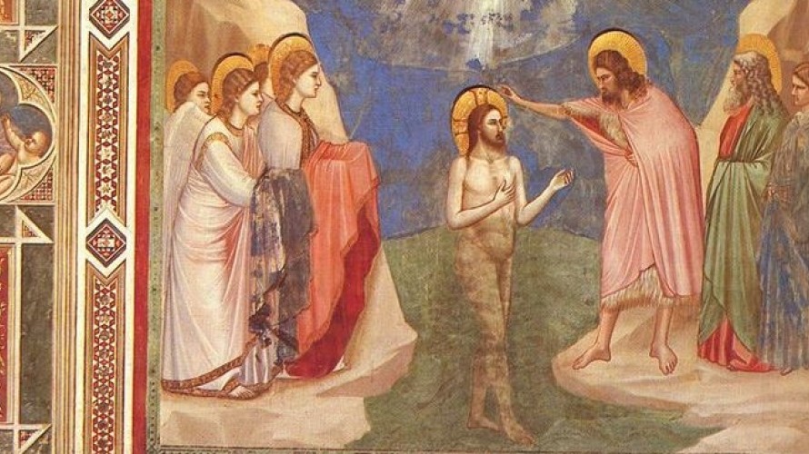 Wikimedia Commons - Le Baptême du Christ- Giotto - 1303