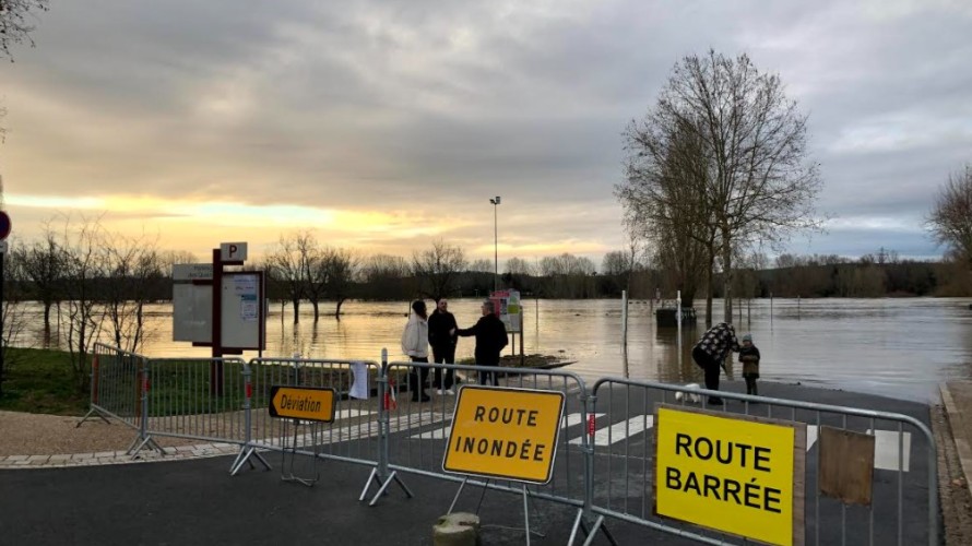 A Langon la crue est montée à 10 mètres ce mardi.