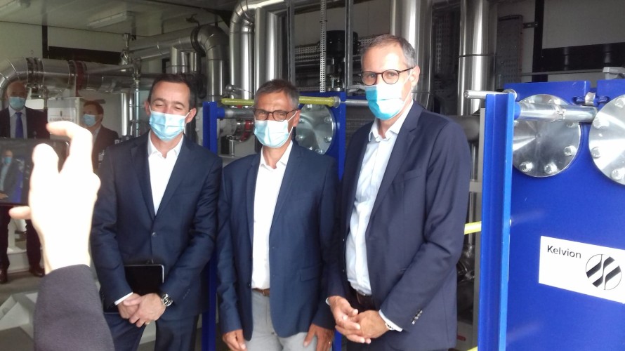 2021 - Thomas Loret, RCF Puy-de-Dôme - Jérôme Aguesse (Dalkia), Bertrand Barraud (Maire d'Issoire) et Stéphane Corre (Constellium)